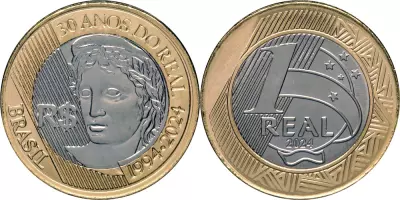 Brazil 1 Real 30 Years of the Real - 2024