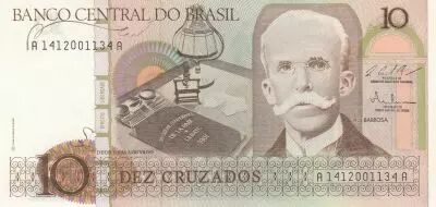 Brazil 10 Cruzados - Rui Barbosa -1 987 - Serial A-A