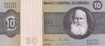 Brazil 10 Cruzeiros - Dom Pedro II - ND (1980) - Serial B - P.193e