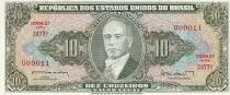 Brazil 10 Cruzeiros - Getulio Vargas - ND (1962) - Serial 2477A - P.177a