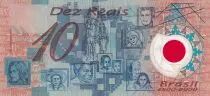Brazil 10 Reais - 500th anniversary of Brasil - Polymer - 2000 - VF - P.248a
