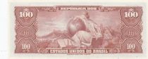 Brazil 100 Cruzeiros - Dom Pedro II - ND (1944) - Serial 1430 - 1st estampa