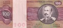 Brazil 100 Cruzeiros - Floriano Peixoto - ND (1981) - Serial A - P.195Ab