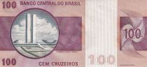 Brazil 100 Cruzeiros - Floriano Peixoto - ND (1981) - Serial A - P.195Ab