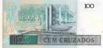 Brazil 100 Cruzeiros - Juscelino Kubitschek - Brasilia - ND (1986) - Serial A-A - P.211a