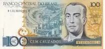 Brazil 100 Cruzeiros - Juscelino Kubitschek - Brasilia - ND (1987) - Serial A-A - P.211b