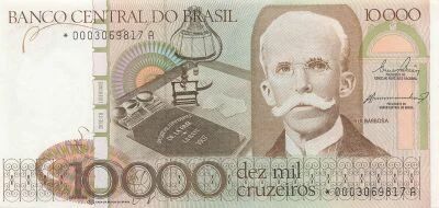 Brazil 10000 Cruzeiros - ND (1984) - Replacement - P.203