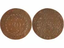 Brazil 20 Reis Pierre I - Arms