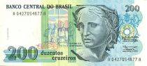 Brazil 200 Cruzeiros Liberty - Oil painting Patria by Pedro Bruno