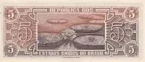 Brazil 5 Cruzeiros - Boat - Nenuphar - ND (1961-1962) - P.166a