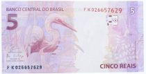 Brazil 5 Reais Liberty - Flamingo 2010 (2019)- Prefix FK - UNC- P.253