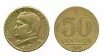 Brazil 50 Centavos General Eurico Gaspar Dutra