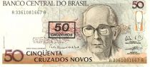 Brazil 50 Cruzados Novos Novos, C. Drummond de Andrade