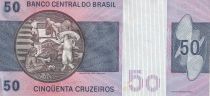 Brazil 50 Cruzeiros - Deodoro Da Fonseca - ND (1974) - Serial A - P.194b