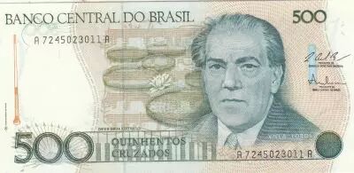 Brazil 500 Cruzados Villa Lobos  - 1988 - Serial A-A