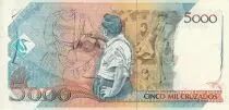 Brazil 5000 Cruzados  - Candido Portinari - ND (1988) - Rare serial number - P.214