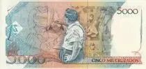 Brazil 5000 Cruzados  - Candido Portinari - ND (1988) - Rare serial number - P.214