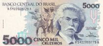Brazil 5000 Cruzeiros - Carlos Gomes - ND (1992) - Serial AA - P.232b