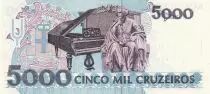 Brazil 5000 Cruzeiros - Carlos Gomes - ND (1993) - Serial AA - P.232c