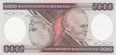 Brazil 5000 Cruzeiros - Castello Branco - 1984  - Serial BA
