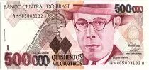 Brazil 500000 Cruzeiros, Mario de Andrade - 1993