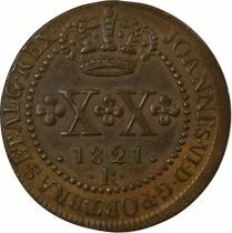 Brazil Joao VI - 20 Reis - 1821 R Rio