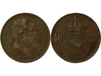 Brazil Pedro II - 40 Reis - 1879