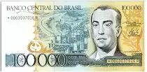Brésil 100000 Cruzeiros, Juscelino Kubitschek -1985 N° de Remplacement