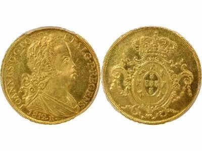 Br�sil Jean VI - 6 400 R�is Or - 1812 R Rio PCGS MS62