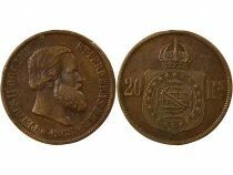 Br&eacute;sil Pierre II - 20 Reis - 1868