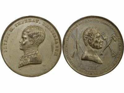 Br�sil Pierre II - M�daille, Couronnement - 1841