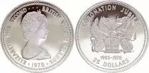 Britische Jungferninseln 25 Dollars,  Coronation Jubilee  - 1978 PROOF