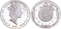 British Virgin Islands 20 Dollars,  Elizabeth II - Doublon d\'Or - 1985 - Silver - Proof
