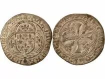 Brittany, Charles VIII - Blanc, with Crown - 1491 / 1498 R Rennes