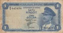 Brunei 1 Ringgit - Sultan Omar Ali Saiffudin III - 1967 - Series A/2