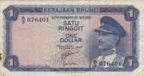 Brunei 1 Ringgit - Sultan Omar Ali Saiffudin III - 1967 - Series A/3
