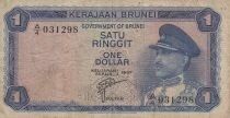 Brunei 1 Ringgit - Sultan Omar Ali Saiffudin III - 1967 - Series A/4