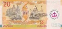 Brunei 20 Ringgit - J.A.H. Bolkiah - 40 years of CIA - Polymer - 2007 - Serial A.1 - P.34a