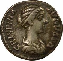 Bruttia Crispina - Silver Denarius, Altar - 180 / 183 Rome