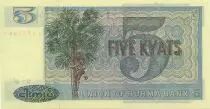 Burma 5 Kyats General Aun San - Palm tree