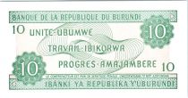Burundi 10 Francs Burundi Map - 1997