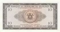 Burundi 10 Francs Cows  - 1965 -  XF - P. 9 - K 394309