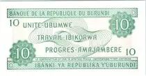 Burundi 10 Francs Mapa de Burundi - 1997