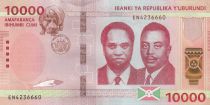 Burundi 10000 Francs - Présidents, hippopotame - Carte du Burundi - 2022