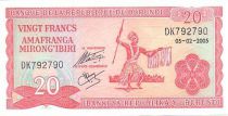 Burundi 20 Francs Warrior