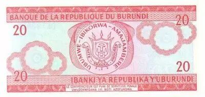 Burundi 20 Francs Warrior