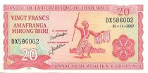 Burundi 20 Francs Warrior