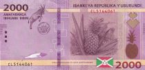 Burundi 2000 Francs - Ananas - Carte du Burundi - 2023 - Série CL