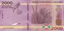 Burundi 2000 Francs - Pineapple - Map of Burundi with farmer - 2023 - CL series