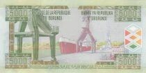 Burundi 5,000 Francs - Parliament of Bujumbura - Port of Bujumbura - 2013 - BB Series